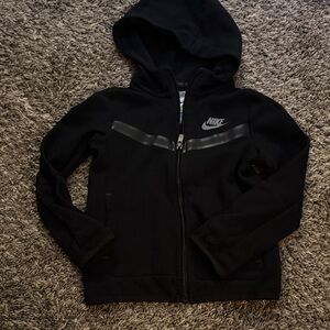 Nike Kids Black Hoodie with Gray Accents